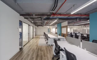 Mobiliario corporativo bibank oficina lineal
